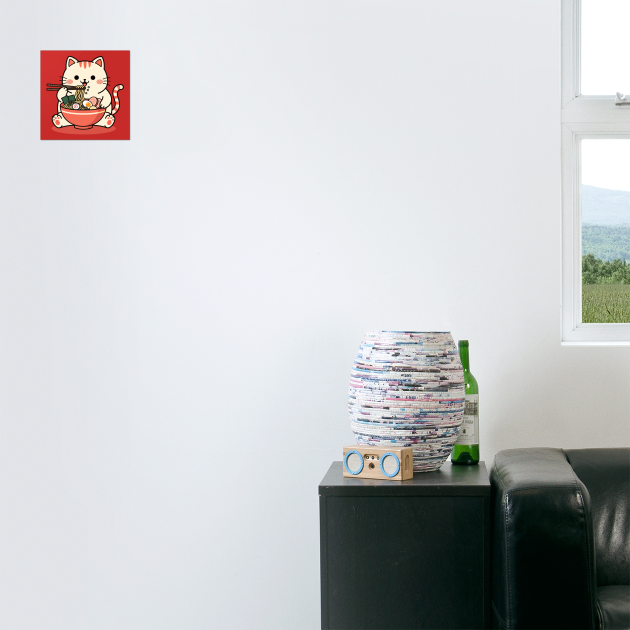 Purrfect Ramen Cat by Digironin